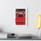 FERRARI F40 - CANVAS POSTER