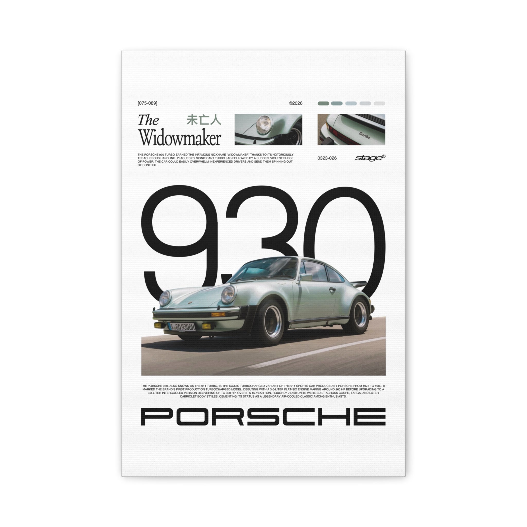 PORSCHE 911 "WIDOWMAKER" (MATTE CANVAS)