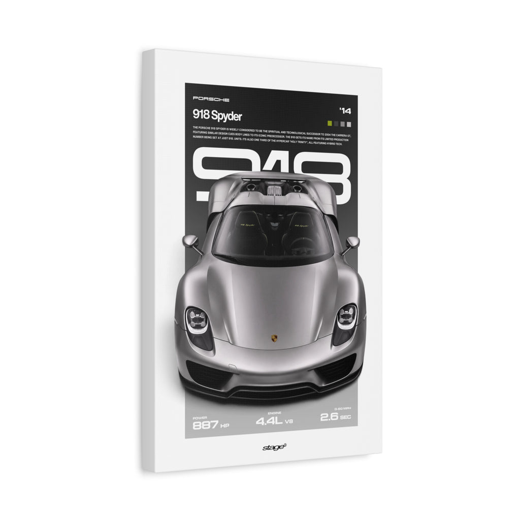 PORSCHE 918 SPYDER - CANVAS POSTER