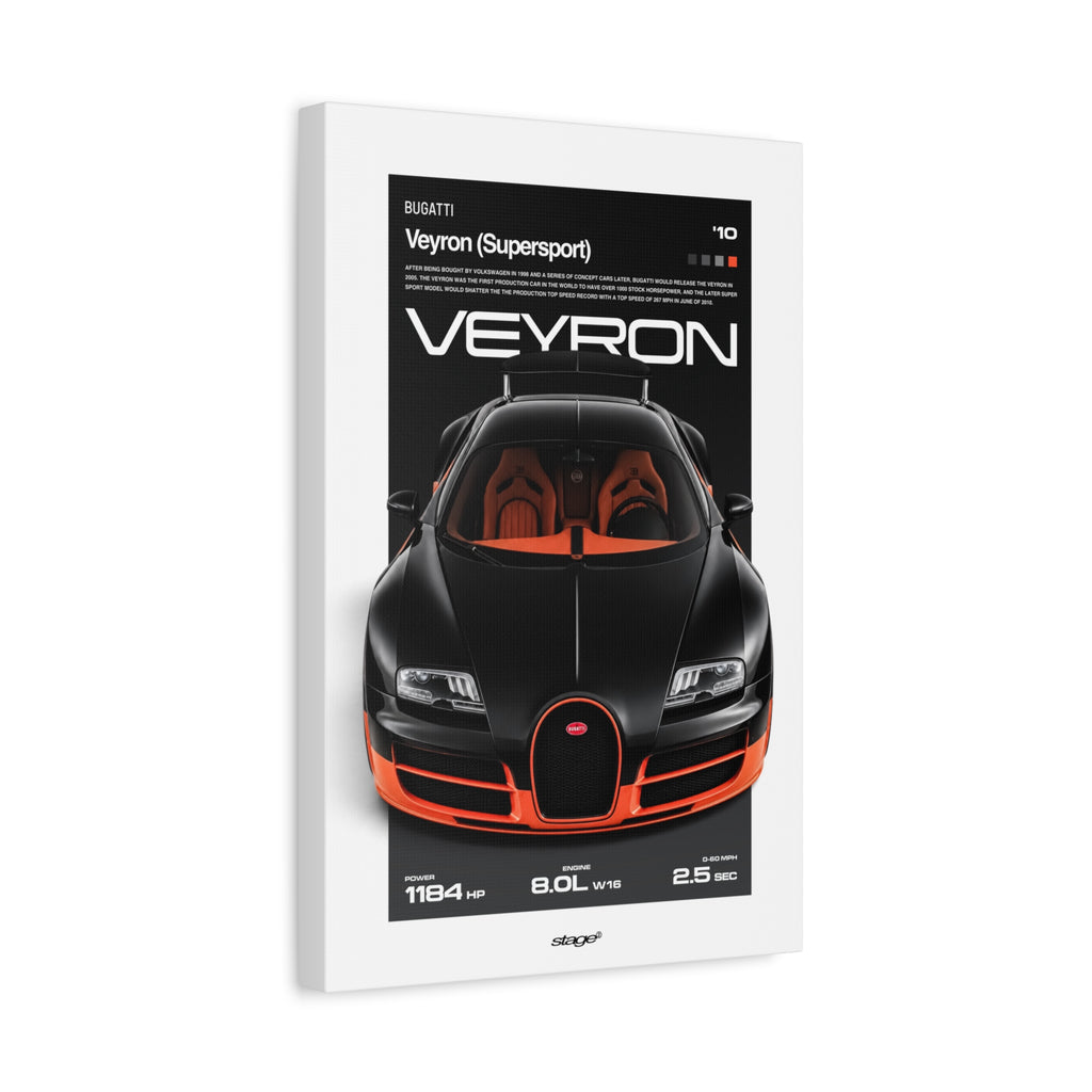 BUGATTI VEYRON SUPERSPORT - CANVAS POSTER